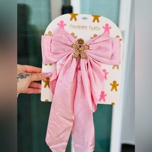 🎀OVERSIZED PINK SATIN BOW HAIR CLIP🎀